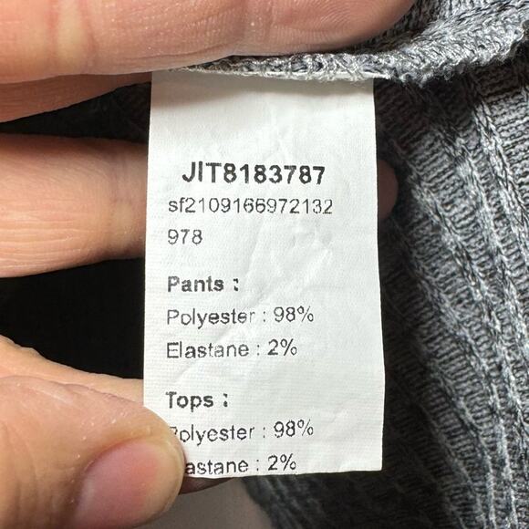 SHEIN Curve Gray Hooded Waffle Knit Pullover Sweater Plus 4X Cozy Casual - Picture 3 of 6